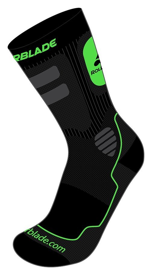 Носки для роликов мужские Rollerblade HIGH PERFORMANCE SOCKS S Nero/verde (06A56000 T83)