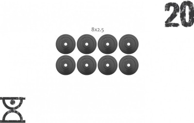 20 кг (8x2.5) дисков, покрытых пластиком (31 мм)