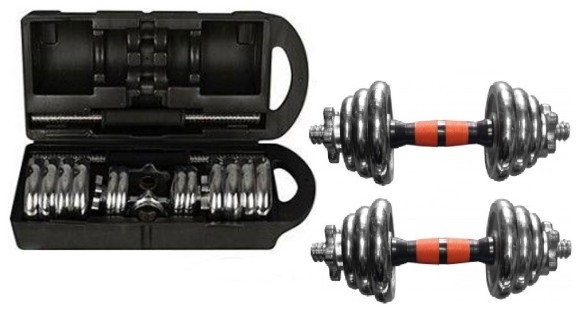 Гантелі хромовані (розбірні) 2*15=30кг Bavar Sport (), укр