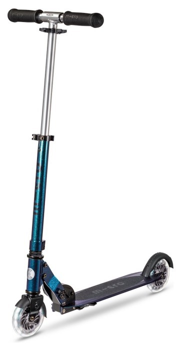 Самокат MICRO серии "Sprite LED" – ПЕРЛАМУТРОВЫЙ МИКС (до 100 кг (kg), двухколесный, свет)