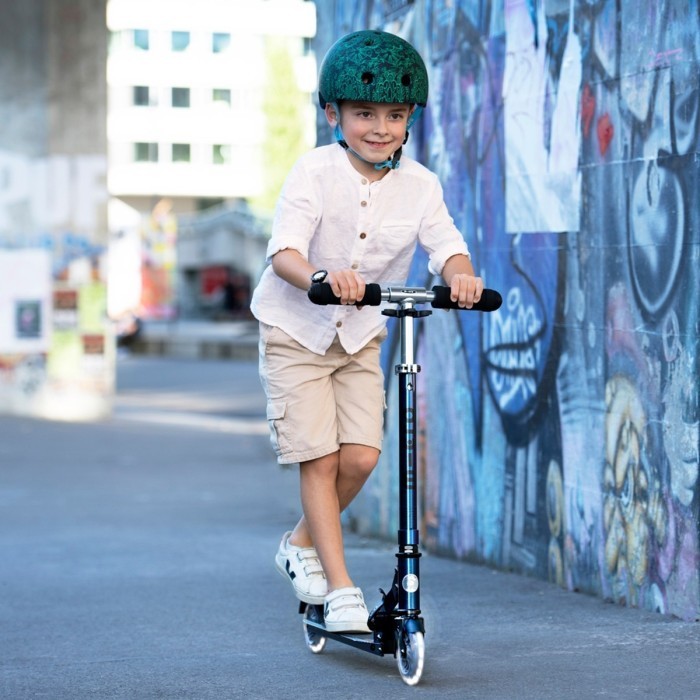 Самокат MICRO серии "Sprite LED" – ПЕРЛАМУТРОВЫЙ МИКС (до 100 кг (kg), двухколесный, свет)