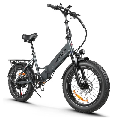 Электровелосипед Samebike LOTDM200-II (750 Вт, 13 А*ч, 48 В), колеса 20", с ручкой газа, серый