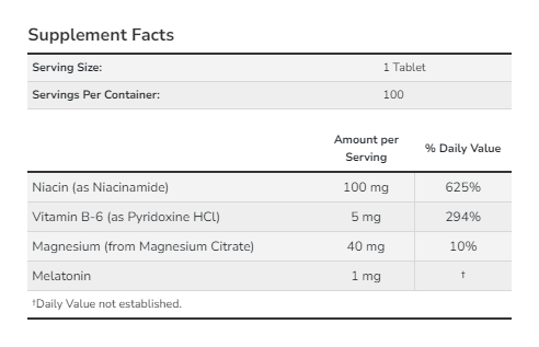 Melatonin 1 mg - 100 tabs