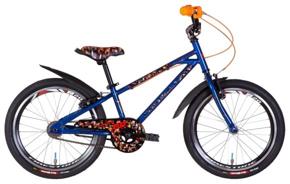 Велосипед ST 20" Formula ACTIVE Vbr рама-10" синий 2024 крылья, подножка, звонок