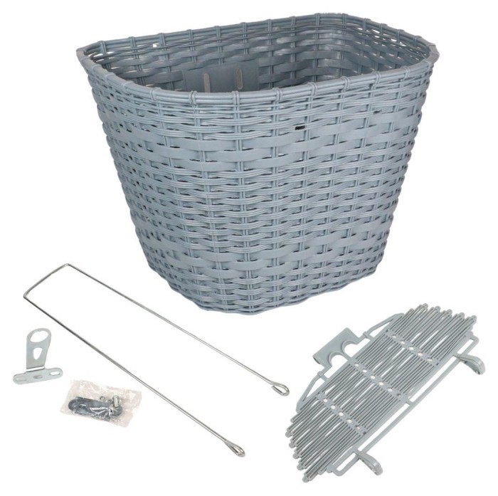 Кошик Пластик на рульову колонку 24-28" 360*250*250 мм зі стійкою 400L 25,4" CK-006S сірий з кришкою, укр, укр