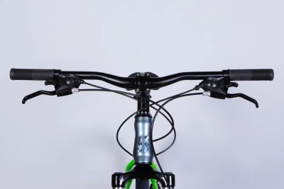 Велосипед ST 27.5" SPACE MARS DD FR рама-17" зелено-серебристый 2026