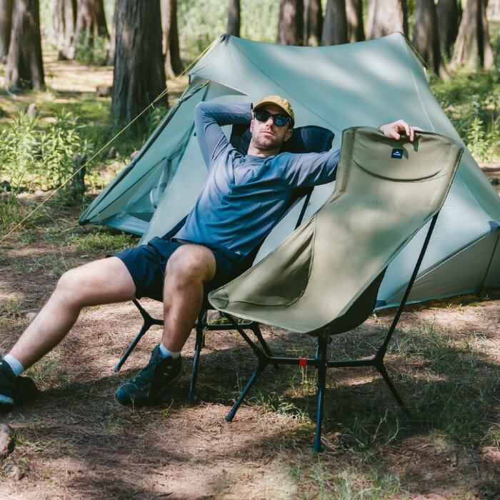 Стілець складаний ультралегкий Naturehike CNK2550JJ013 Yamami YL01, розмір L, алюміній, оливковий, укр, укр