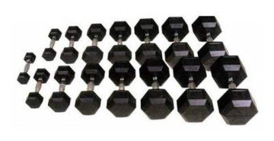 Шестигранні прогумовані гантелі Hexagon від 2.5 до 25