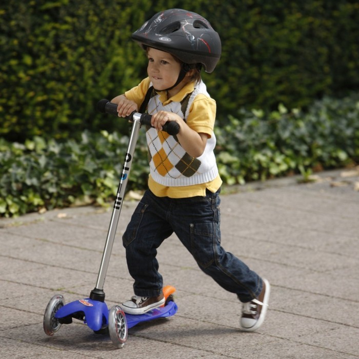 Самокат MICRO серії "Mini Classic" - СИНІЙ (до 50 kg, 3-х колісний), укр, укр