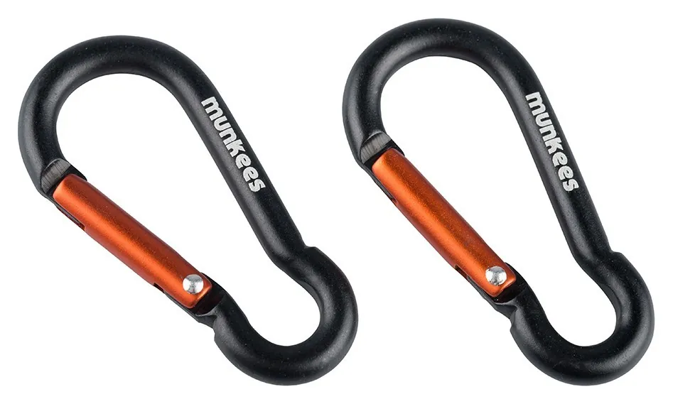 Munkees 3235 карабіни Pear 5 mm x 50 mm 2-Pack black (3235-BK)