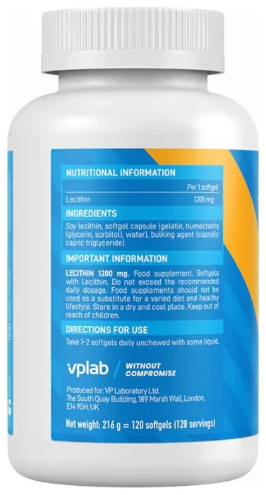 Lecithin 1200 mg - 120 Softgels