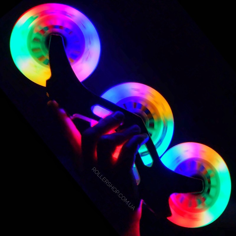 Сяючі колеса для роликів Flying Eagle Lazerwheelz 110 мм різнокольорові, укр, укр