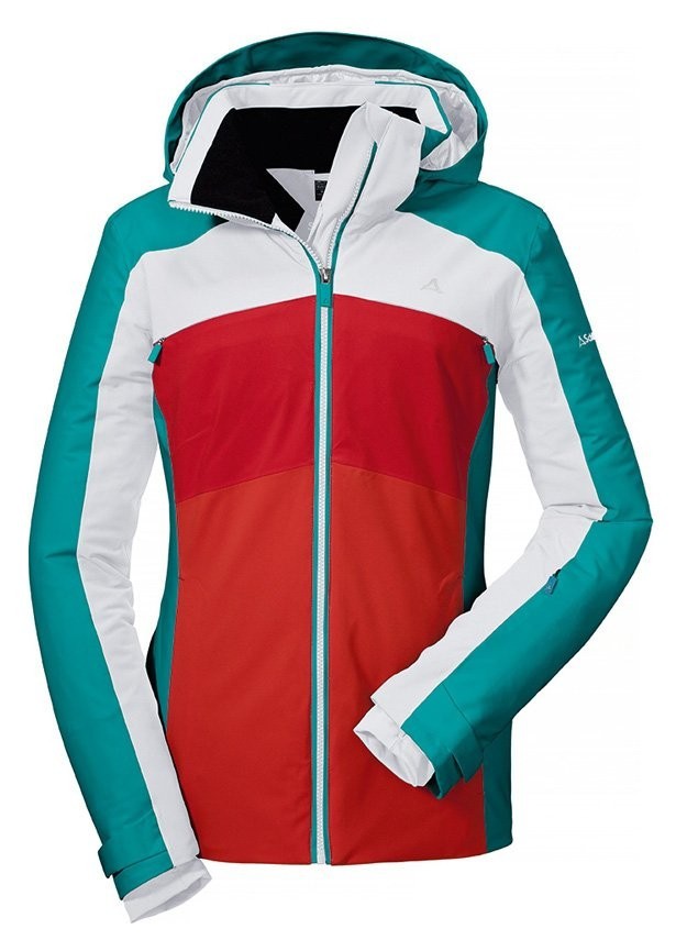 Куртка жіноча утеплена жіноча SKI JACKET SCHLADMING2 42 Red/turquoise 0702 (10-12154), укр, укр