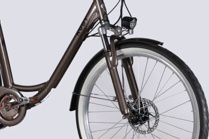 Велосипед з електроприводом 26" AL Dorozhnik eRUBY DD FR рама-17" 48B 15А*г 500Вт мокрий асфальт 2026