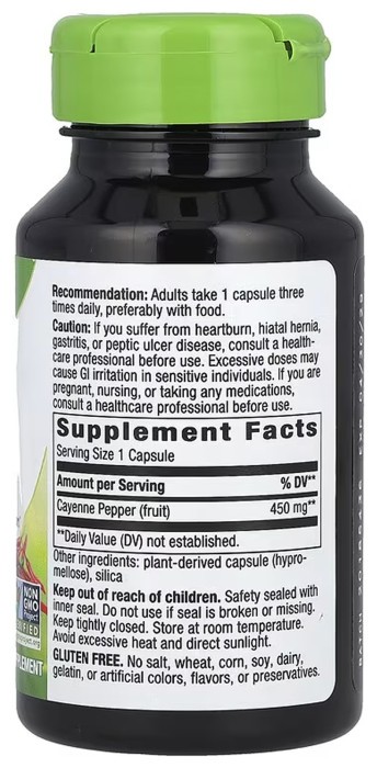 Cayenne Pepper - 100 vcaps