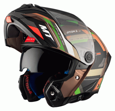 Мотошолом MT ATOM 2 SV BAST A6 Matt Green