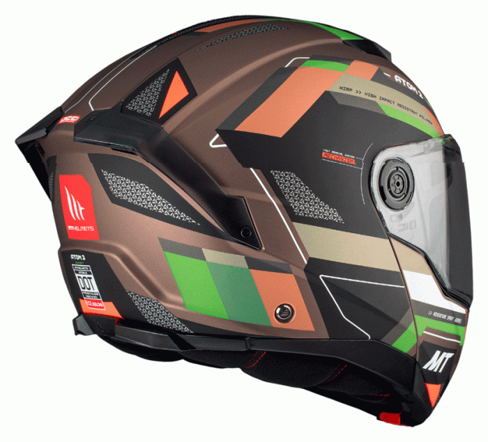 Мотошолом MT ATOM 2 SV BAST A6 Matt Green