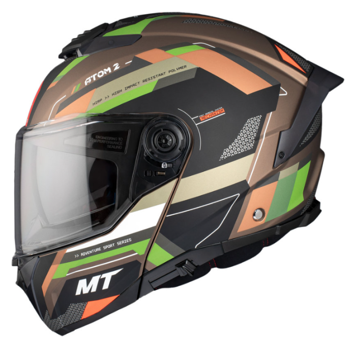 Мотошолом MT ATOM 2 SV BAST A6 Matt Green