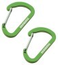 Munkees 3251 карабин Flat Wiregate 4 мм x 40 мм (пара) grass green