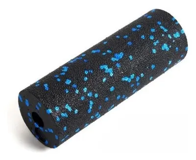 Массажный ролик (роллер) гладкий PowerPlay PP-4346 Mini EPP Foam Roller Черно/Синий (15x5,3см.)