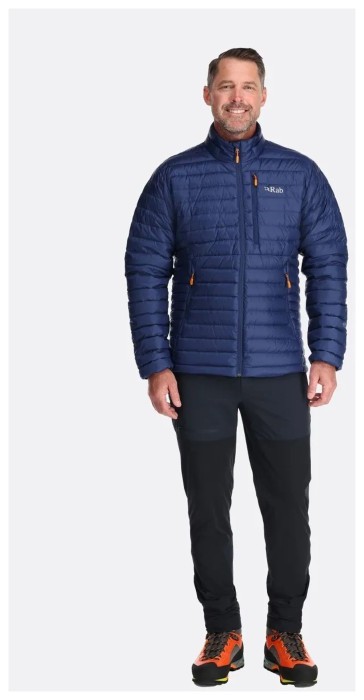 Чоловічий легкий пуховик Rab Microlight Jacket, Deep Ink (Marmalade)