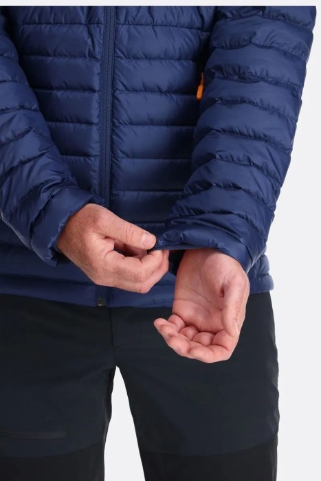 Чоловічий легкий пуховик Rab Microlight Jacket, Deep Ink (Marmalade)