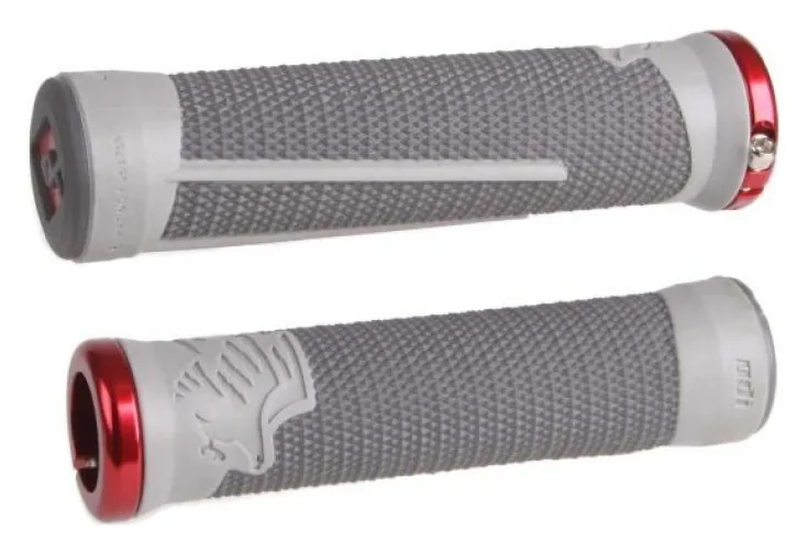 Гріпси ODI AG-2 Gray/Graphite w/ Red clamps (серо-графітові з червоними замками) (OBOD_D35A2HG-R)