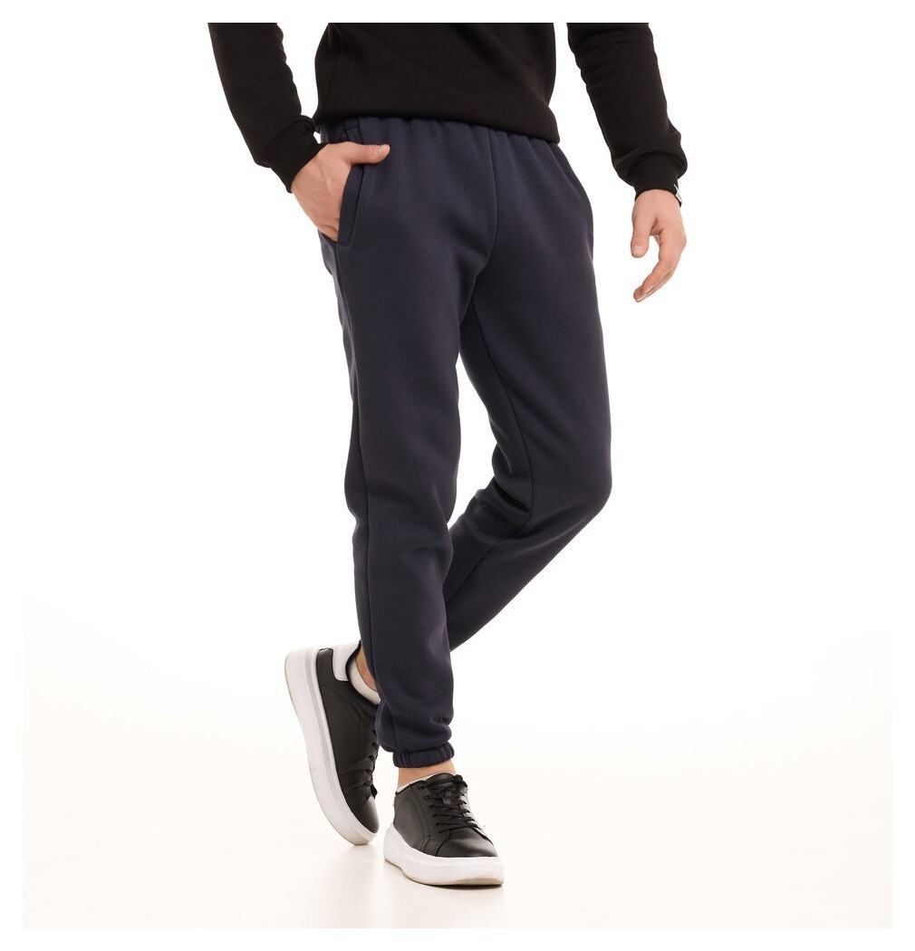 Чоловічі штани джогери з кишенями темно-сині Pobedov 007 ЗИМА, укр, укр