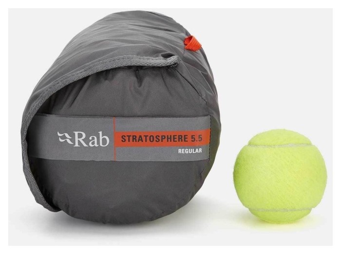 Килимок надувний Rab Stratosphere 5.5, 196x64x8см, Graphene