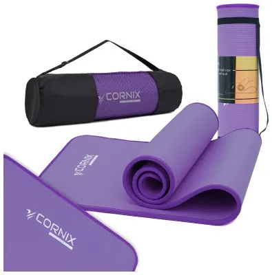 Коврики спортивные Cornix NBR 183 x 61 x 1 cм для йоги и фитнеса XR-0093 Purple/Purple