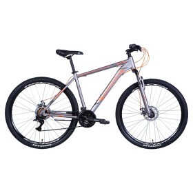 Велосипед 29&quot; Discovery BASTION 2024 (сріблясто-помаранчевий (м))