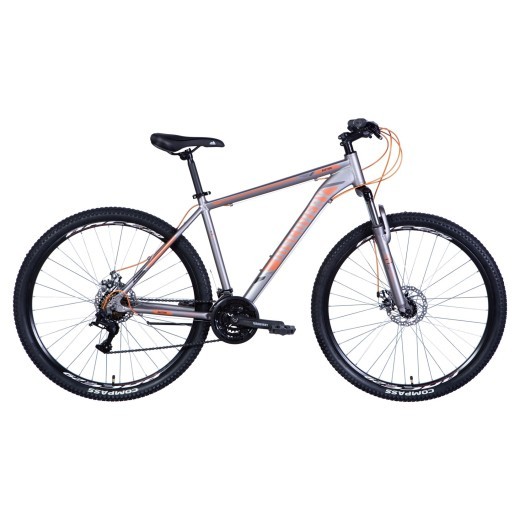 Велосипед 29&quot; Discovery BASTION 2024 (сріблясто-помаранчевий (м)) — 