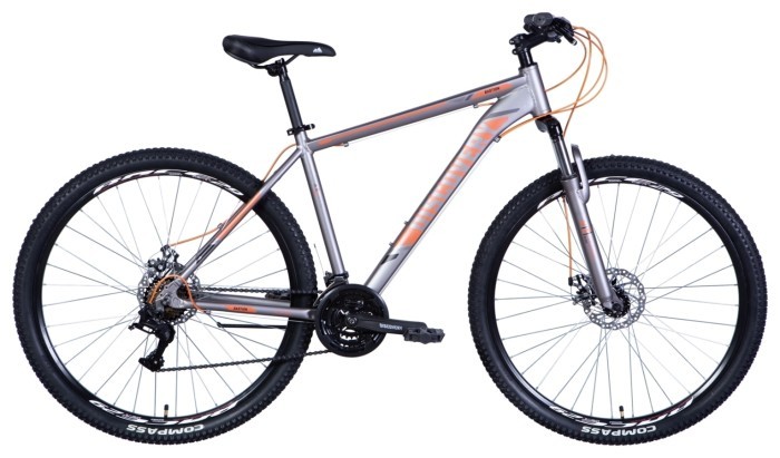 Велосипед 29" Discovery BASTION 2024 (сріблясто-помаранчевий (м)), укр, укр
