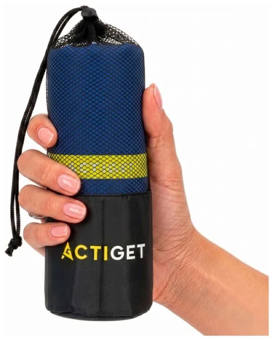 Рушник спортивний Actiget 180 x 100 см з мікрофібри ACT0188 Navy Blue