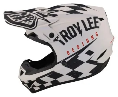 Мотошолом TLD SE4 POLYACRYLITE HELMET RACE SHOP [WHITE/BLACK] M
