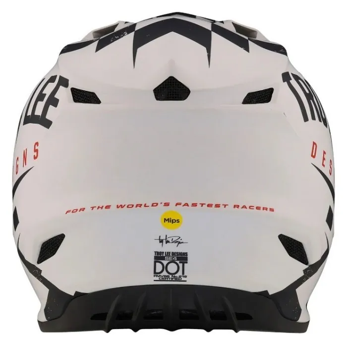 Мотошолом TLD SE4 POLYACRYLITE HELMET RACE SHOP [WHITE/BLACK] M