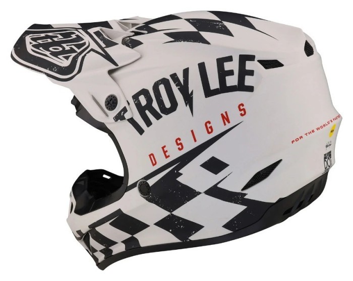 Мотошолом TLD SE4 POLYACRYLITE HELMET RACE SHOP [WHITE/BLACK] M