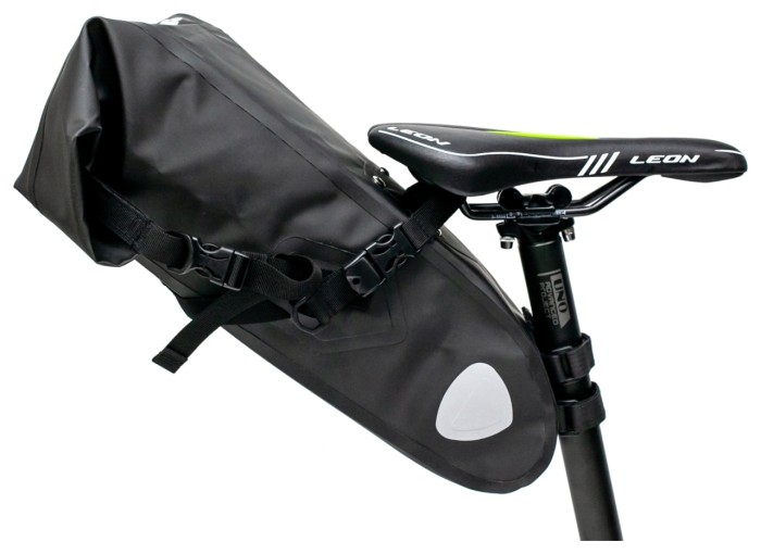 Велосумка "байкпакінг" під сідло 62x14x14cm чорний водовідштовх. BRAVVOS A2-402, укр, укр