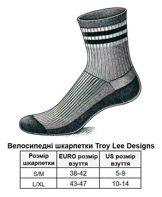 Носки TLD MENS PERFORMANCE SOCKS; WORLDWIDE [BLACK] L/XL