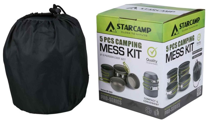 Набор посуды для кемпинга Starcamp Cookware set 2-3 HX-CK03 black