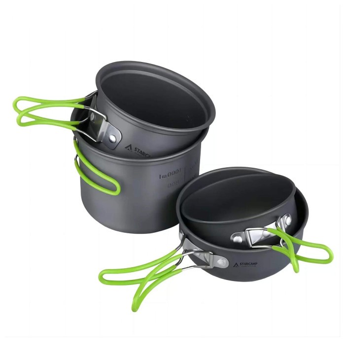 Набор посуды для кемпинга Starcamp Cookware set 2-3 HX-CK03 black