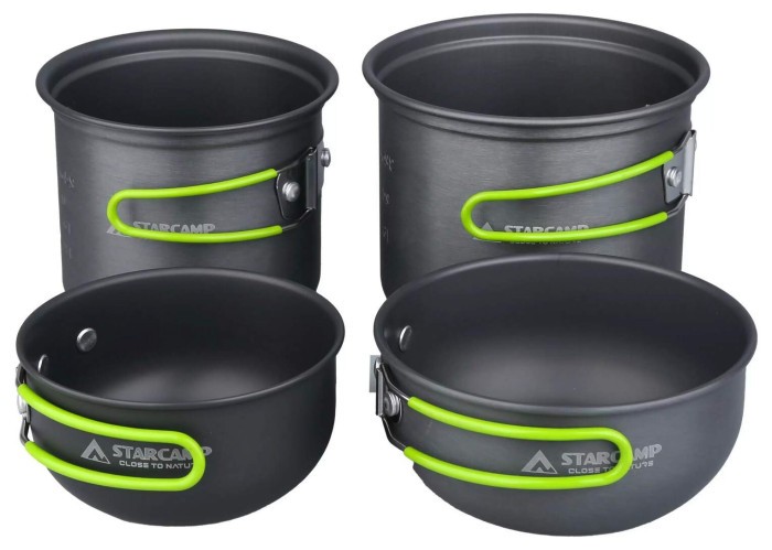 Набор посуды для кемпинга Starcamp Cookware set 2-3 HX-CK03 black