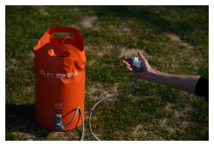 Душ портативный с емкостью и насосом Flextail Tiny Shower Bucket, 20л, оранжевый