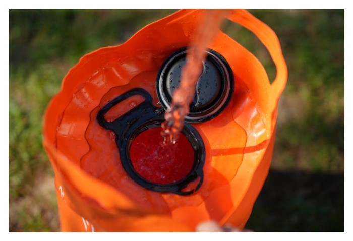 Душ портативный с емкостью и насосом Flextail Tiny Shower Bucket, 20л, оранжевый