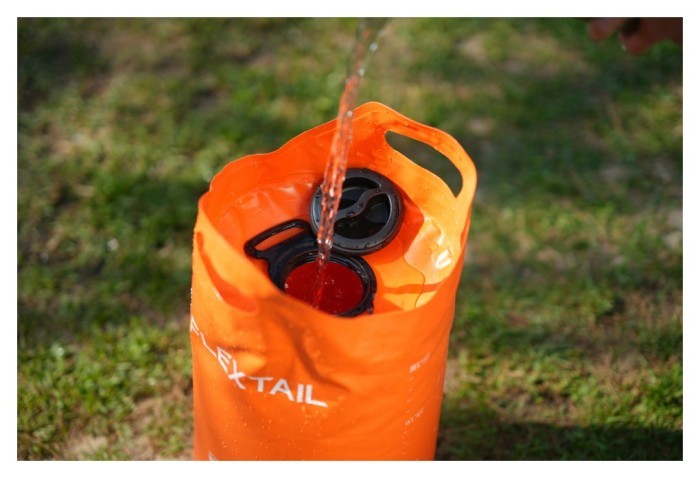 Душ портативный с емкостью и насосом Flextail Tiny Shower Bucket, 20л, оранжевый