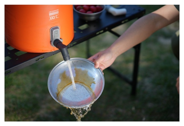 Душ портативный с емкостью и насосом Flextail Tiny Shower Bucket, 20л, оранжевый