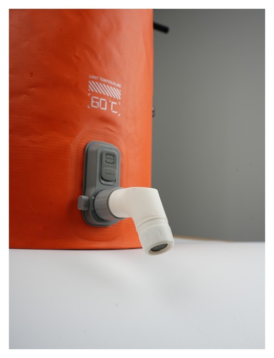 Душ портативный с емкостью и насосом Flextail Tiny Shower Bucket, 20л, оранжевый