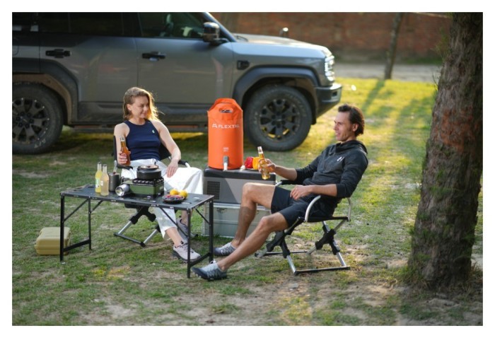 Душ портативный с емкостью и насосом Flextail Tiny Shower Bucket, 20л, оранжевый