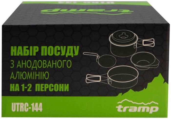Набір посуду Tramp з анодованого алюмінію на 1-2 персони 1л UTRC-144 (025), укр, укр