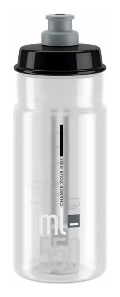 Фляга ELITE JET прозора із сірим лого 550 мл, укр, укр